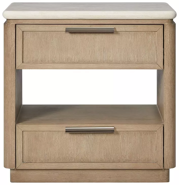 Elements Toffee 2 Drawer Nightstand with Drawer Fronts