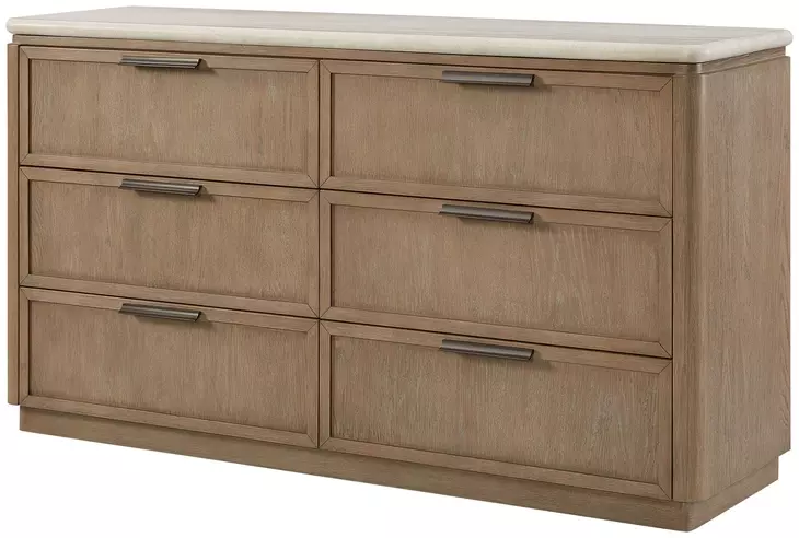 Elements Toffee Dresser Oak Veneer Drawer Fronts