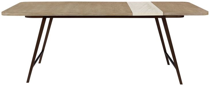 Elements Toffee Asymmetrical Stone Slab Dining Room Set