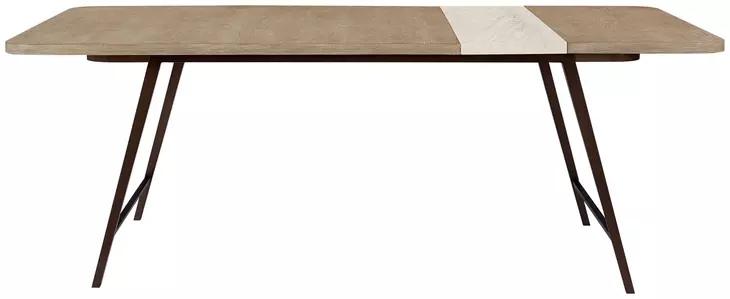 Elements Toffee Asymmetrical Stone Slab Dining Room Set