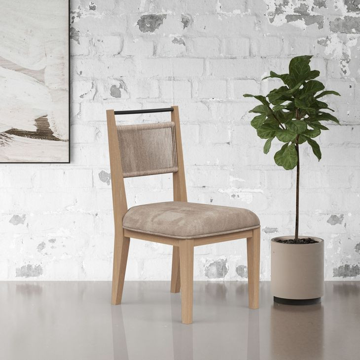 Elements Toffee Rope Back Chair Set of 2