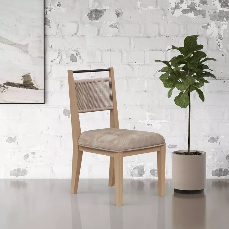 Elements Toffee Rope Back Chair Set of 2