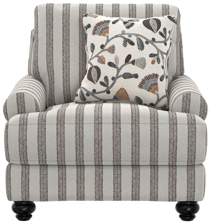 Marley Mocha Upholstered Chair and A Half with Pillows