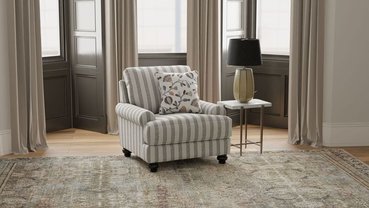 Marley Mocha Upholstered Chair and A Half with Pillows