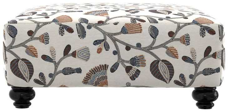Marley Tapestry Upholstered Square Cocktail Ottoman