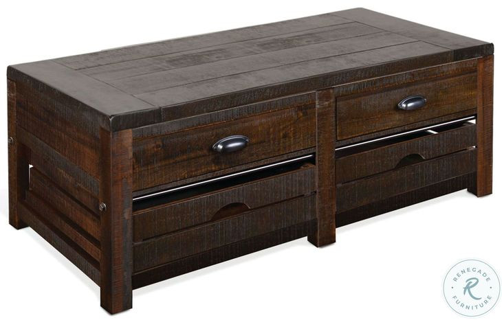 Golden Hearth Dark Brown Homestead 50" Rectangular Coffee Table