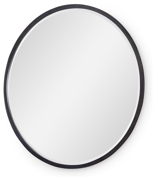 Artisans Place Vintage Pine and Ironwood Round Dresser Mirror