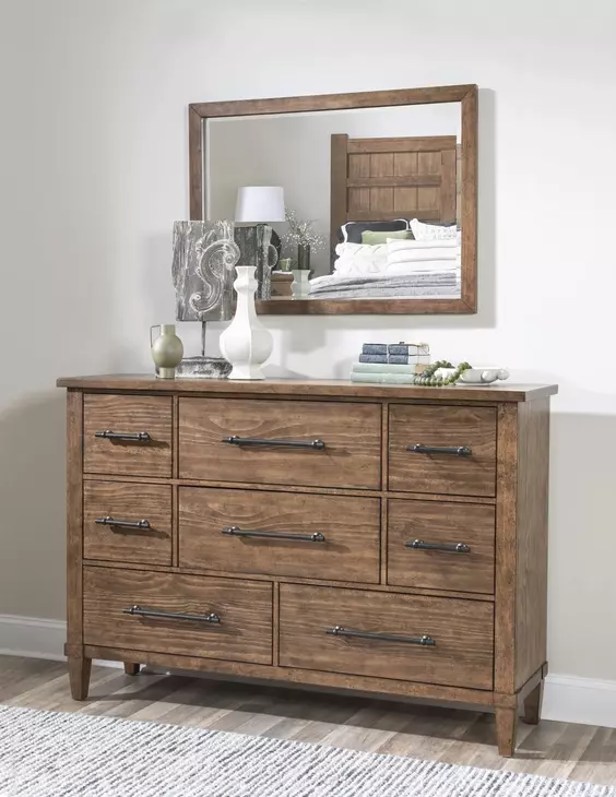 Artisans Place Vintage Pine and Ironwood Rectangular Mirror