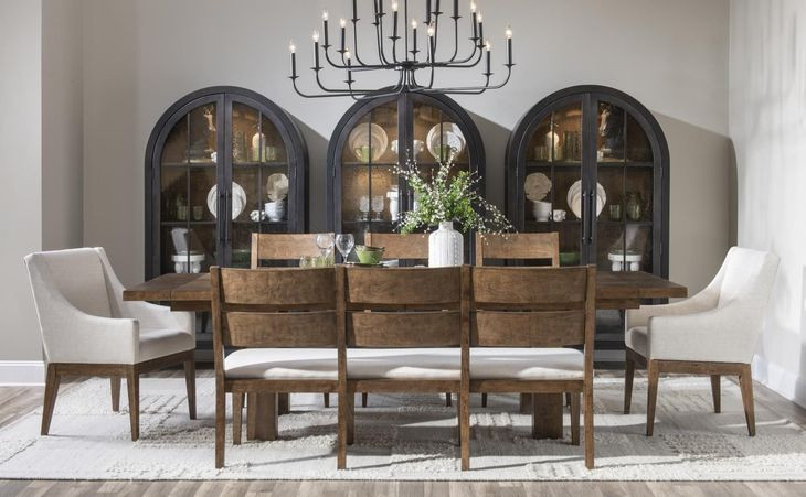 Artisans Place Vintage Pine and Ironwood 106" Extendable Rectangular Dining Table