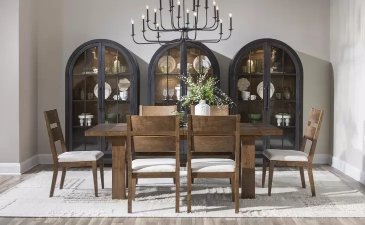 Artisans Place Vintage Pine and Ironwood 106" Extendable Rectangular Dining Table