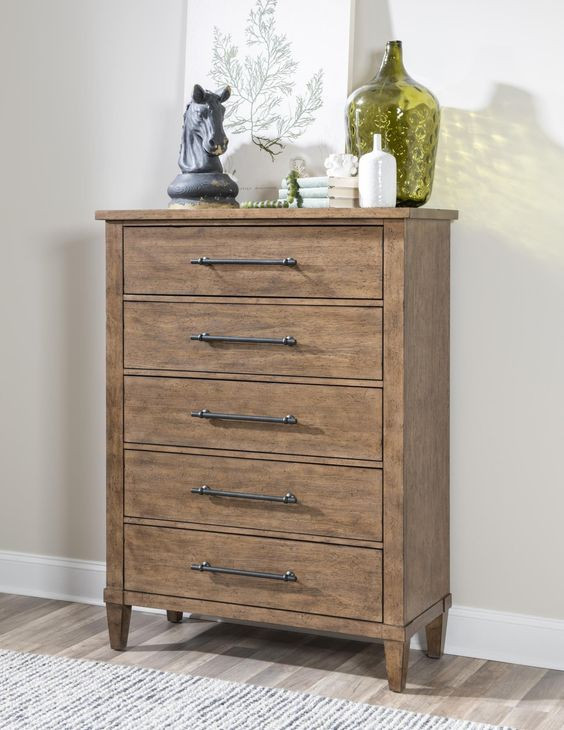Artisans Place Vintage Pine and Ironwood 5 Drawer Chest