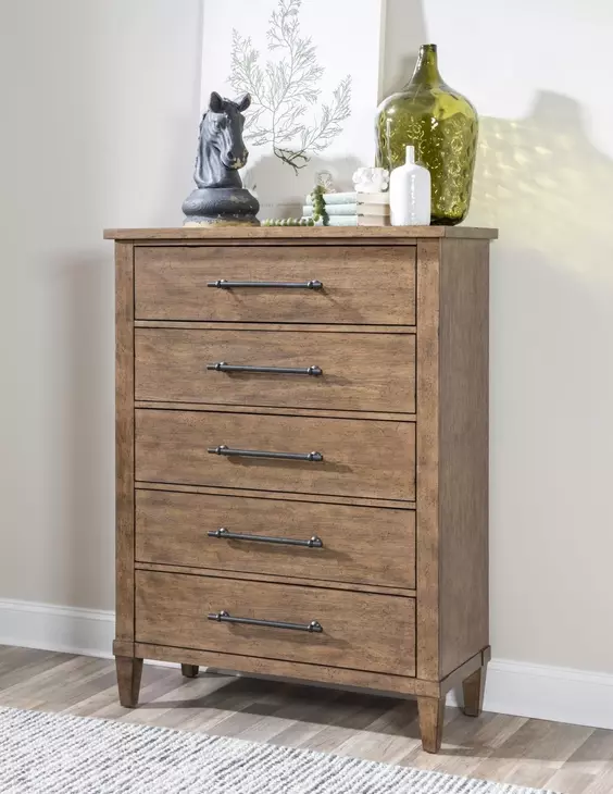 Artisans Place Vintage Pine and Ironwood 5 Drawer Chest