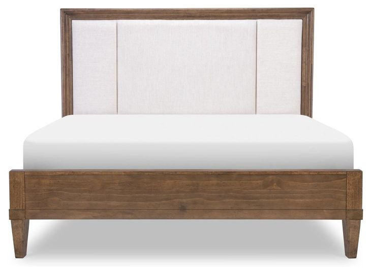 Artisans Place Brown and Beige King Upholstered Panel Bed