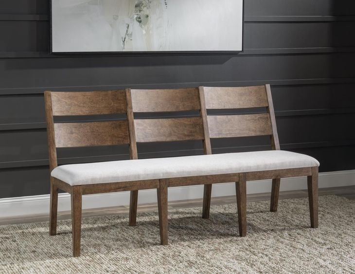 Artisans Place White Upholstered 67" Dining Bench