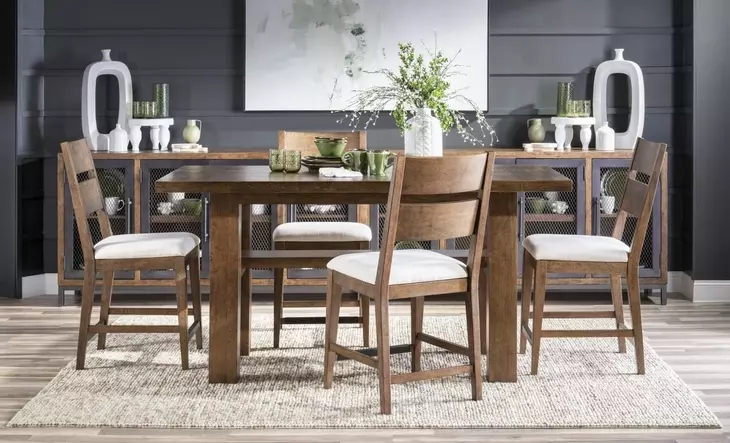 Artisans Place Vintage Pine and Ironwood 72" Rectangular Counter Height Dining Table