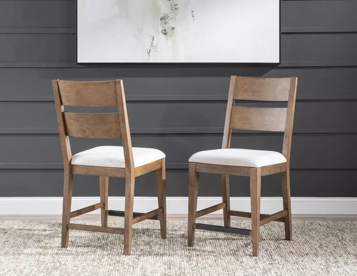 Artisans Place White Ladder Back Counter Height Chair Set of 2