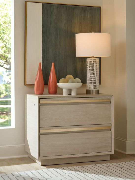 Studio Designs Cream 2 Drawers Farallon File Chest and Lateral File