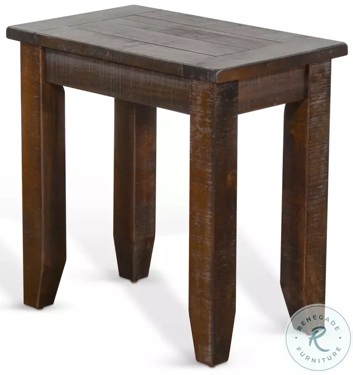Sagewyn Dark Brown 14" Rectangular Chair Side Table