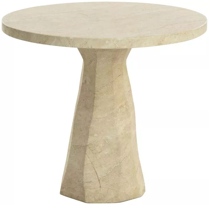 Kliff Natural 34" Round Concrete Top Outdoor Bistro Table