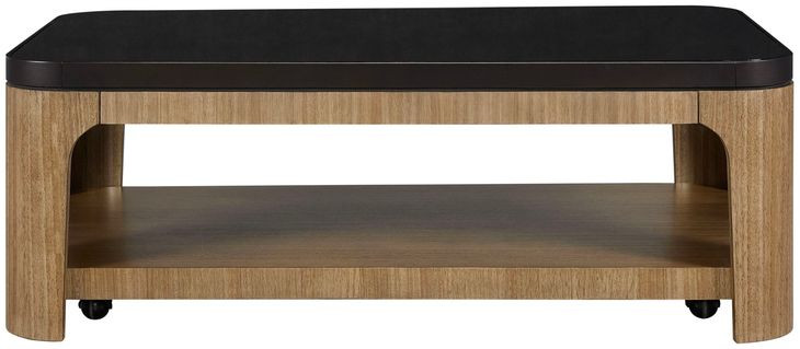 Blue Mallee Brown and Black Rectangular Cocktail Table