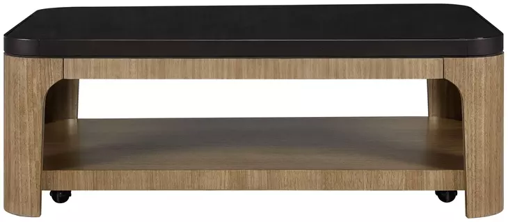 Blue Mallee Brown and Black Rectangular Cocktail Table