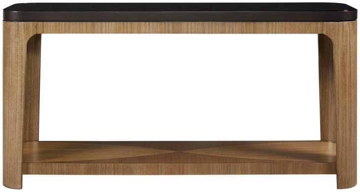 Blue Mallee Brown and Black Rectangular Console Table