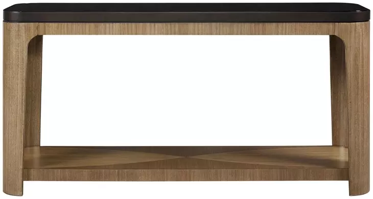 Blue Mallee Brown and Black Rectangular Console Table