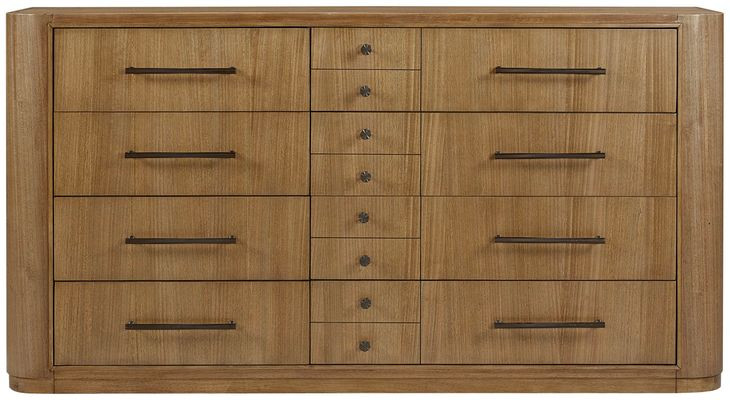 Blue Mallee Brown 12 Drawer Large Dresser