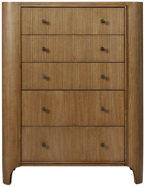Blue Mallee Brown 5 Drawer Chest