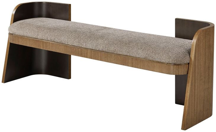 Blue Mallee Beige Upholstered Bed Bench