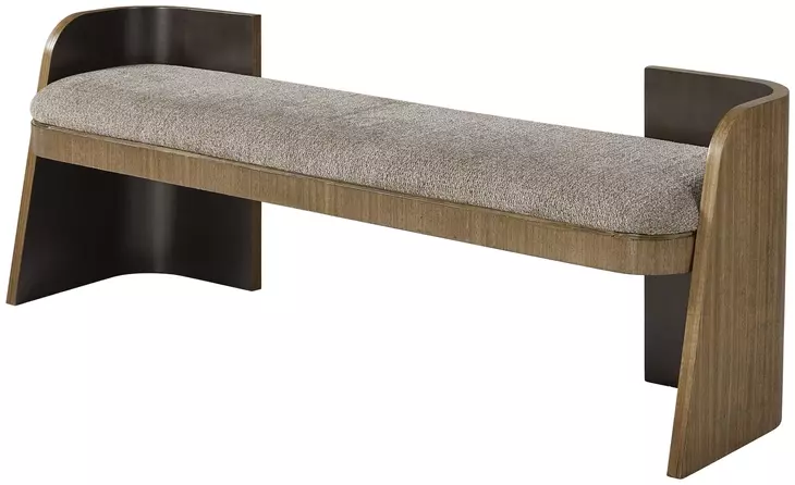 Blue Mallee Beige Upholstered Bed Bench