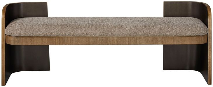 Blue Mallee Beige Upholstered Bed Bench