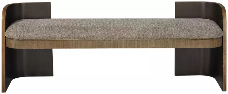 Blue Mallee Beige Upholstered Bed Bench