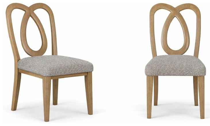 Blue Mallee Gray Upholstered Side Chair Set of 2