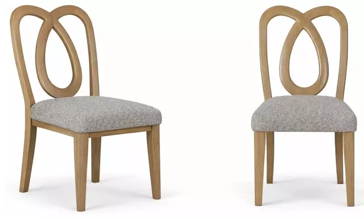 Blue Mallee Gray Upholstered Side Chair Set of 2