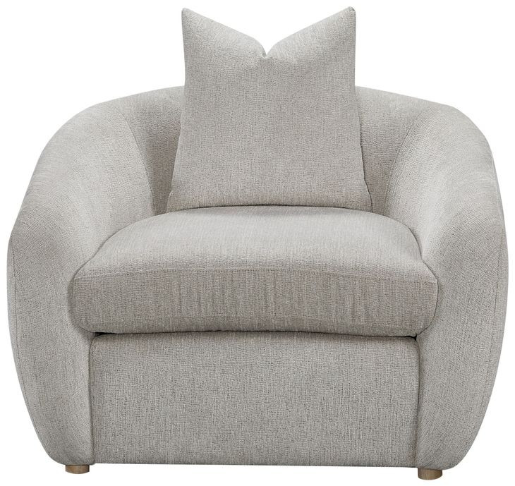 Blue Mallee Mendocino Beach Upholstered Cali Accent Chair with Pillow