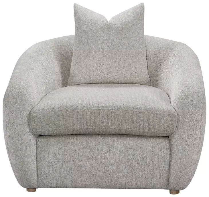 Blue Mallee Mendocino Beach Upholstered Cali Accent Chair with Pillow