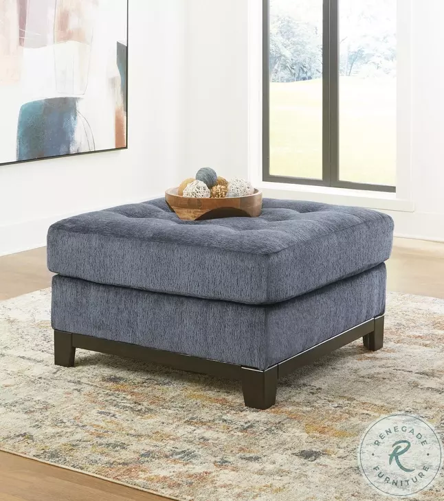 Maxon Place Navy Oversized Accent Ottoman