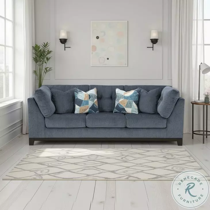 Maxon Place Navy 100" Sofa