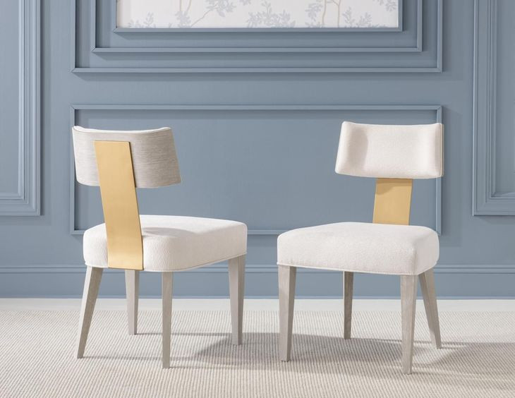 Miramar White Upholstered Side Chair Set of 2