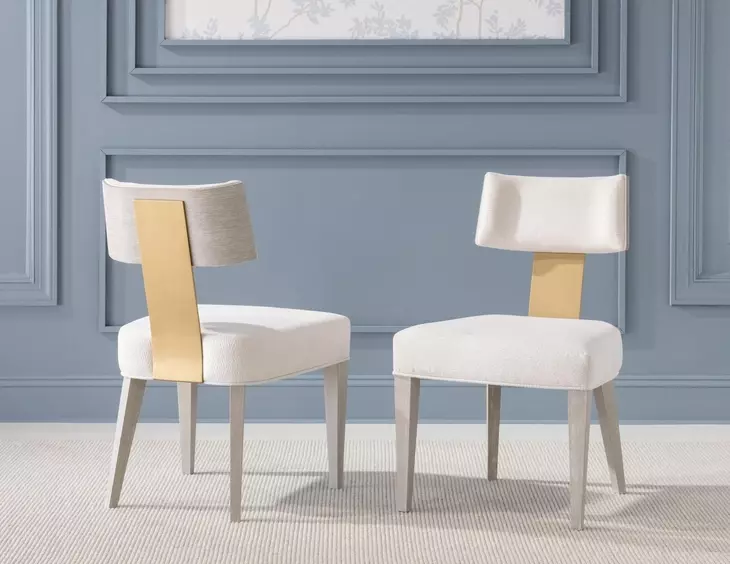 Miramar White Upholstered Side Chair Set of 2