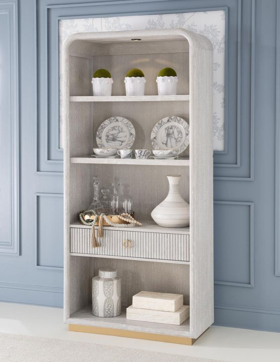 Miramar Oyster 1 Drawer Etagere with LED