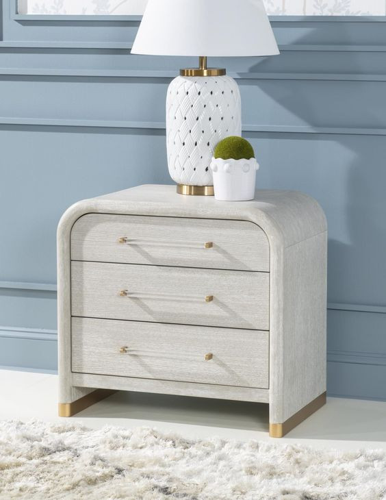 Miramar Oyster 3 Drawer Nightstand