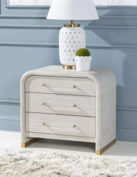 Miramar Oyster 3 Drawer Nightstand