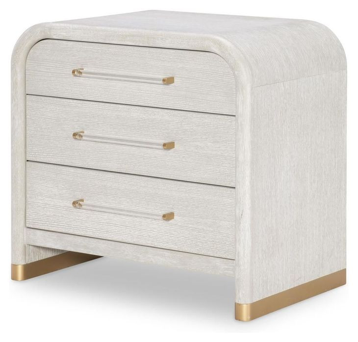 Miramar Oyster 3 Drawer Nightstand
