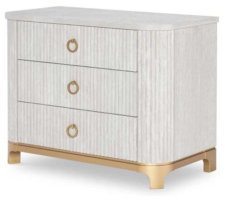 Miramar Oyster 3 Drawer Chest Nightstand