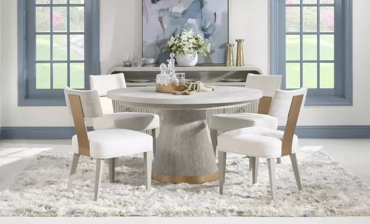 Miramar White Upholstered Side Chair Set of 2