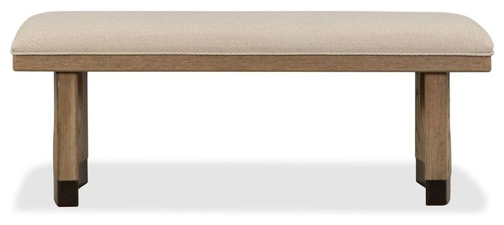 Tristan Swiss Coffee Upholstered Dining Bench