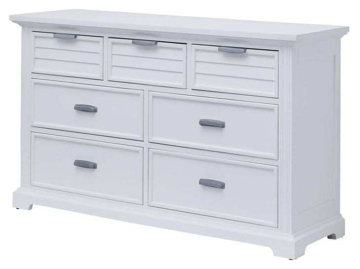 Heritage Coast Coastal White 7 Drawer Dresser