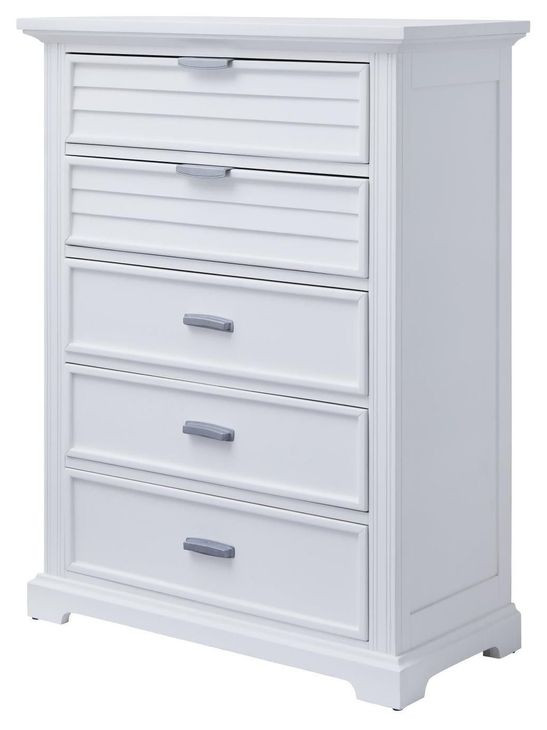 Heritage Coast Coastal White Panel Bedroom Set